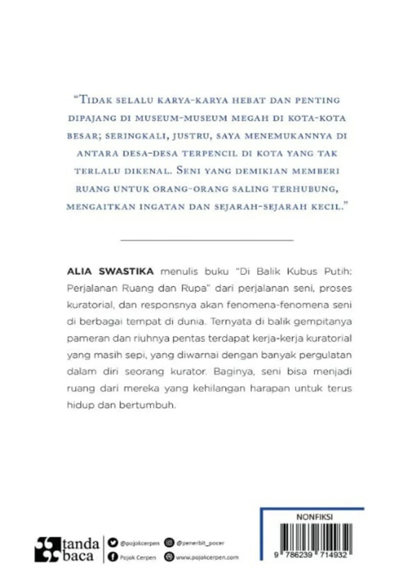 Alia-Swastika-Di-Balik-Kubus-Putih-Perjalanan-Ruang-Dan-Rupa-Cover-Buku-Belakang