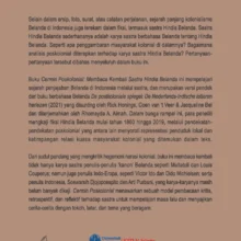 Cermin Poskolonial- Membaca Kembali Sastra Hindia Belanda-BC