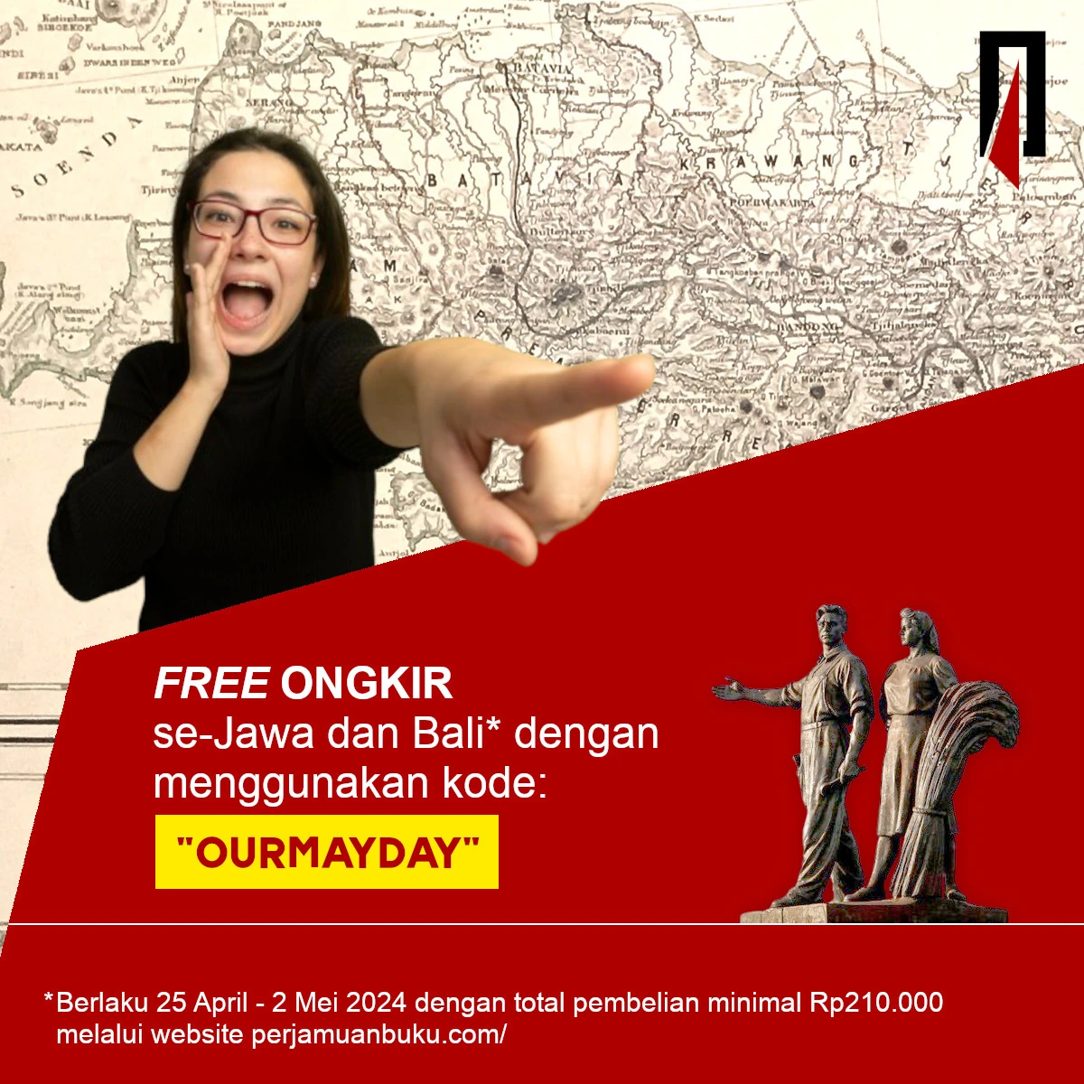 Promo "MAY DAY" Gratis Ongkir Se-Jawa dan Bali